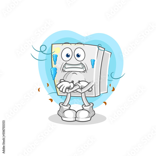 electric socket cold illustration. character vector