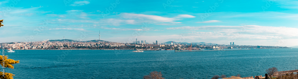 Panoramic view of Asian side or anatolian side of Istanbul