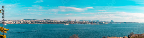 Panoramic view of Asian side or anatolian side of Istanbul