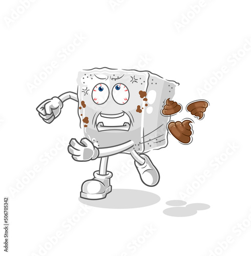 sugar cube throwing shit vector