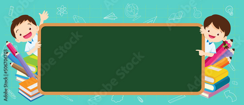 children and back to school banner