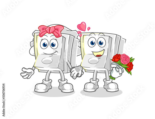 light switch wedding cartoon. cartoon mascot vector