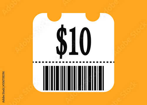 Save $10 dollars. Dollar discount coupon.