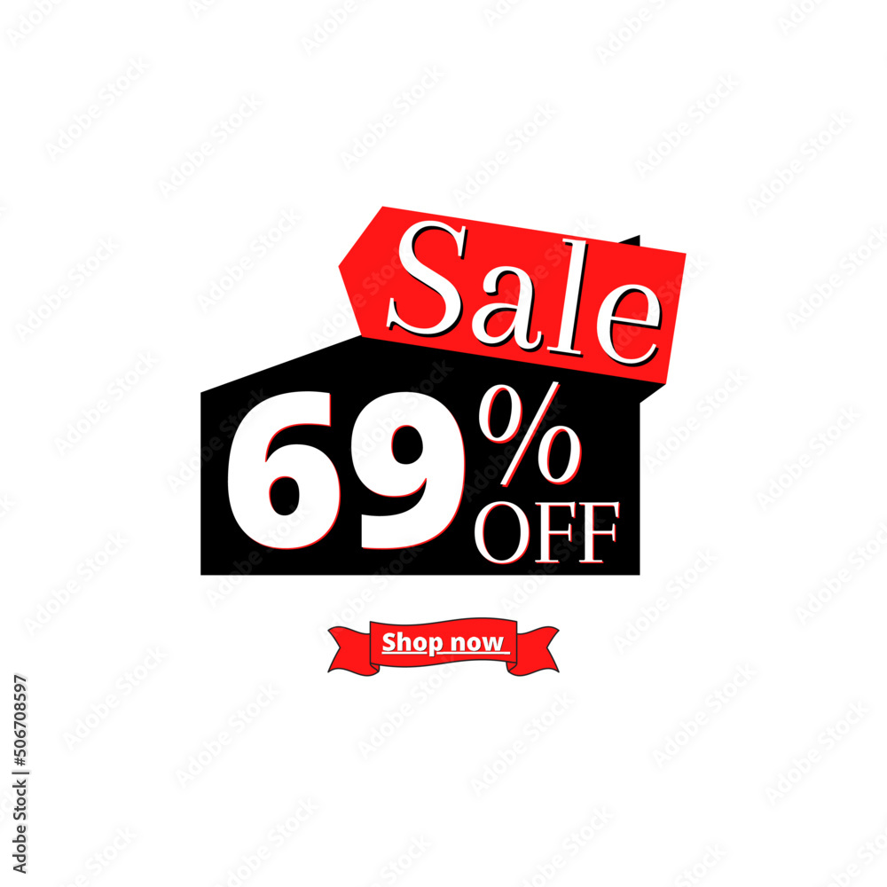 69% off sale and shop now with online discount black and red design 69% off sale and shop now with online discount black and red design