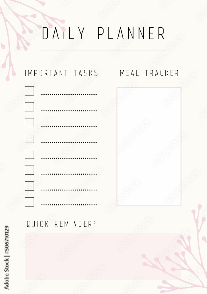 Daily simple planner Daily simple planner