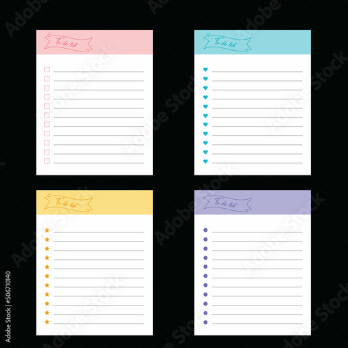 To do list, planner, notes