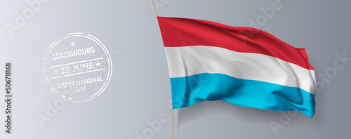 Free Download Luxembourg happy national day greeting card, banner with template text vector illustration - GFXLoad