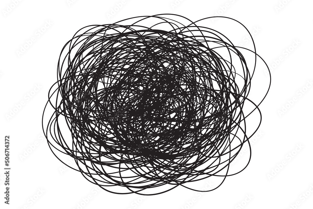 Chaos waved wallpaper. Chaotic pattern on white. Tangled texture with lines. Hand drawn dinamic scrawls. Background with lines and waves. Print for banners, posters, flyers and textiles Chaos waved wallpaper. Chaotic pattern on white. Tangled texture with lines. Hand drawn dinamic scrawls. Background with lines and waves. Print for banners, posters, flyers and textiles