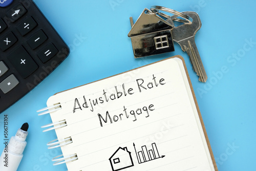Fotografie Adjustable rate mortgage is shown using the text