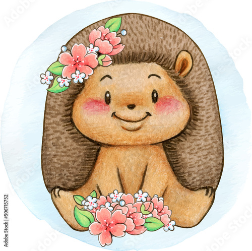 teddy bear with flowers