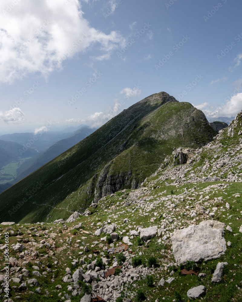 mountain range in the Julian Alps in Slovenia
