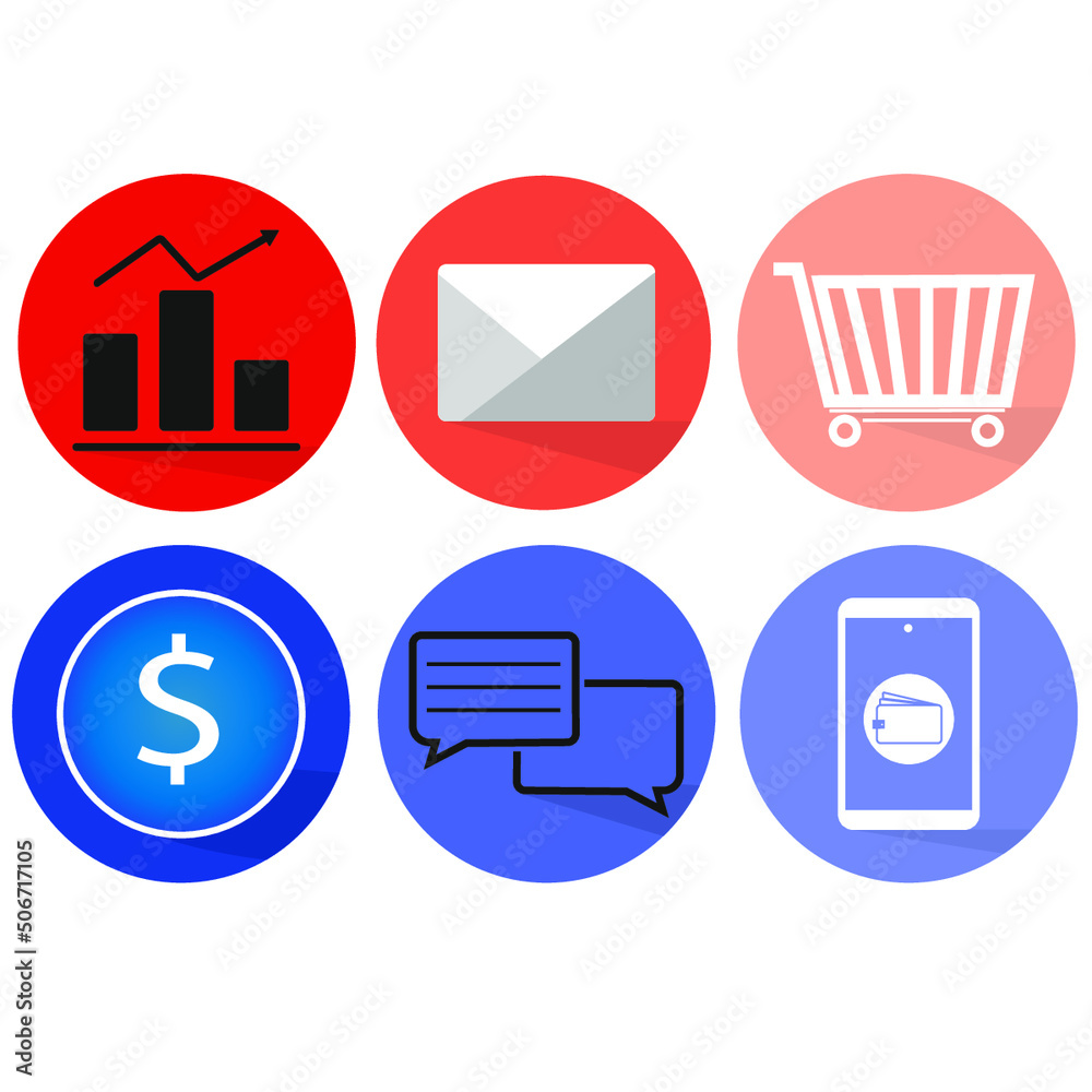 Ícones Compra Venda e Comunicação