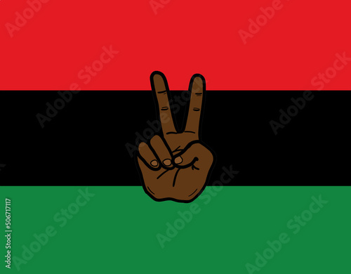 Pan African flag Juneteenth black freedom liberation