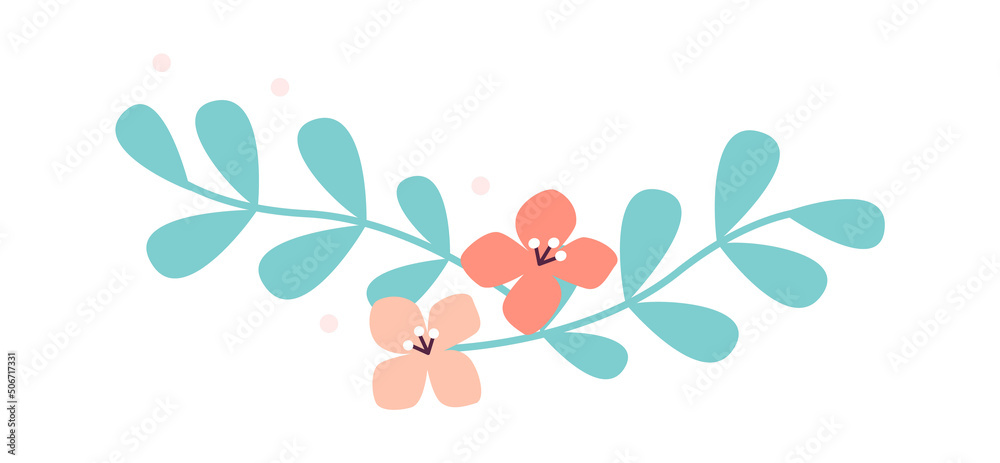 Spring Flowers Design element. Vector illustration