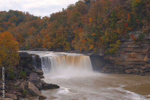 waterfall in autumn