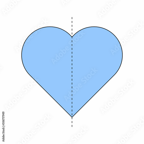 line of symmetry of heart