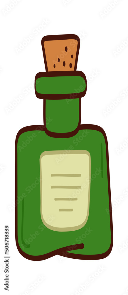 Fototapeta premium Hand drawn perfume bottle. Vector illustration