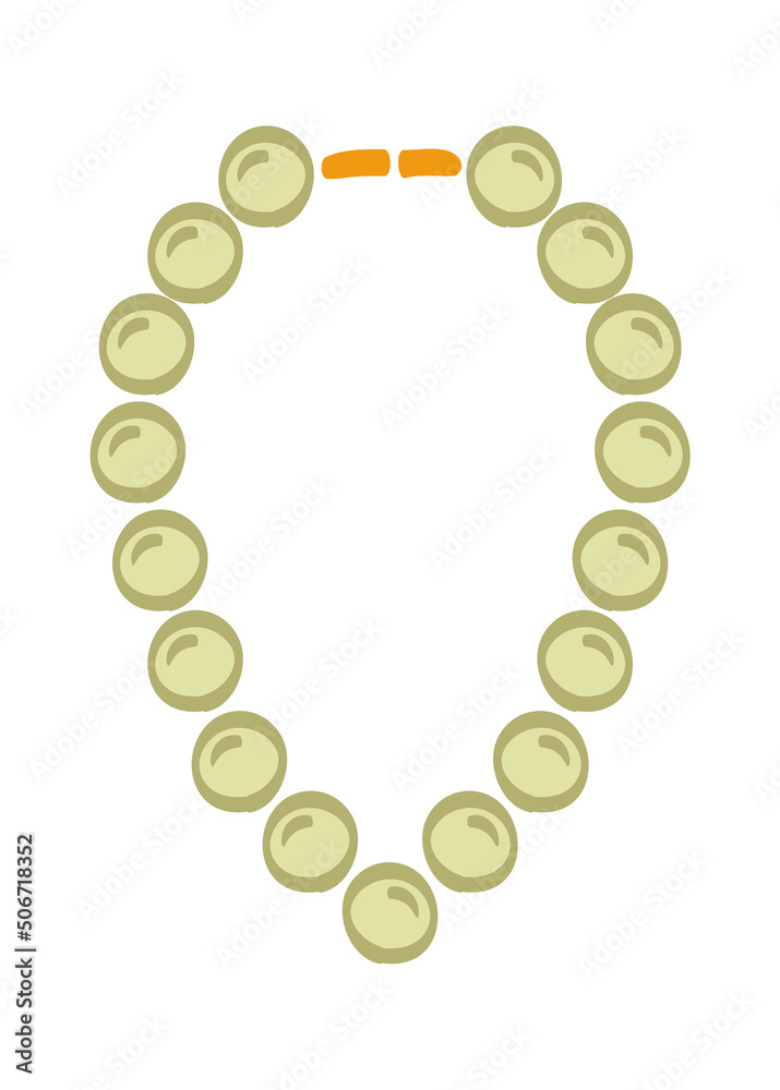 Obraz premium Jewelry pearl necklace. Vector illustration