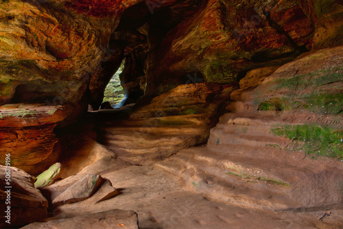 Schilderij op canvas Hocking Hills Rock House Cave