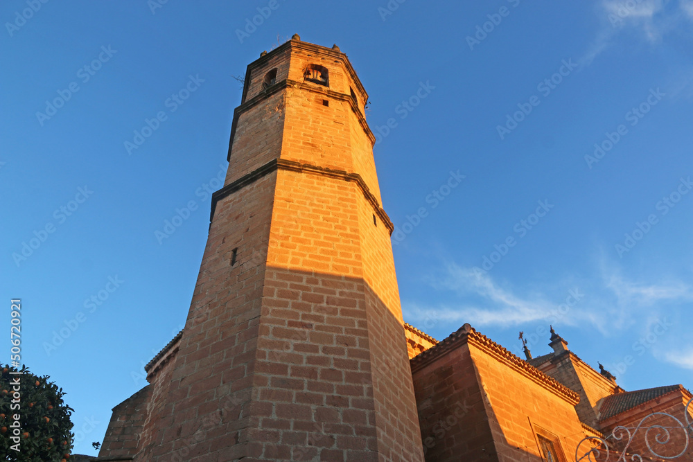 Church tower in Bailen, Spain Church tower in Bailen, Spain