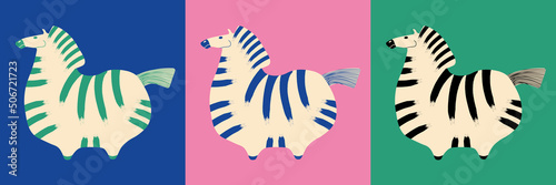 zebra. a fat zebra. a strange zebra. zebra art. colored zebra.