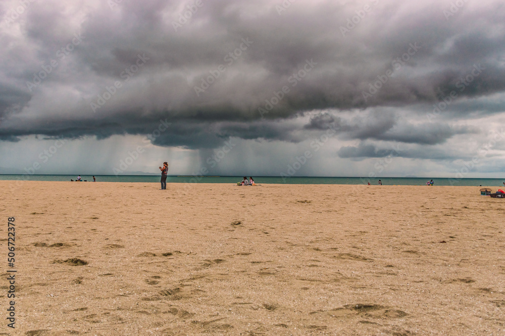 Storm Approaches Jomtien Beach Thailand