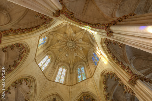 The square Founder's Chapel in Batalha Monastery, Portugal