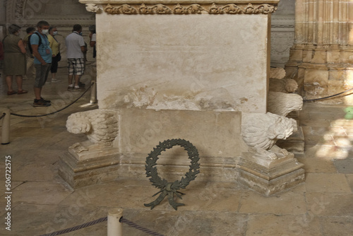 tomb of King John I of Portugal and his wife Philippa of Lancaster in Batalha Monastery, Portugal photo