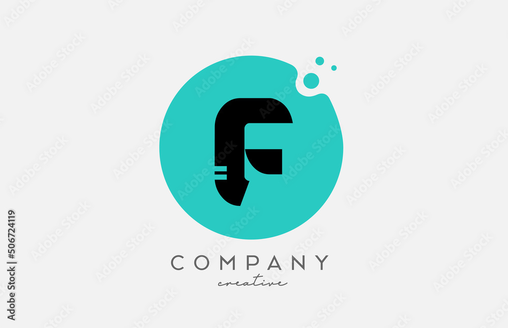 F green circle alphabet letter logo icon design. Creative template for company and business F green circle alphabet letter logo icon design. Creative template for company and business
