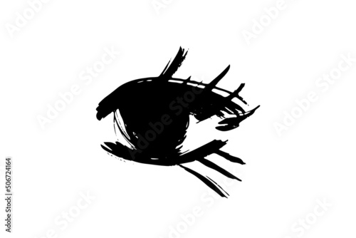 Hand Drawn Eye Icon Isolated