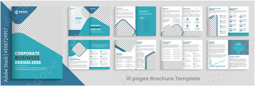 16 Pages brochure design template, Creative corporate business 16 Pages brochure
 photo