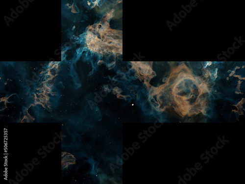Nebula environment 360 VR background cube map