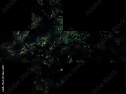 Green nebula 360 VR background cube map