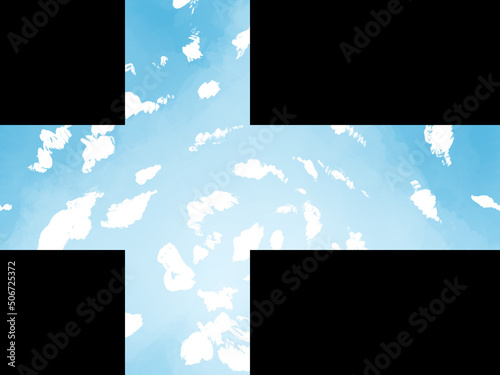 Cartoon clouds 360 VR background cube map