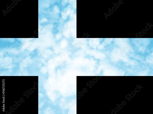 Blue and clouds 360 VR background cube map