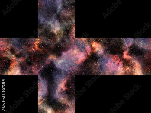 glowing cosmos 360 VR background cube map photo