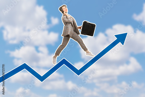 Making big success jump. Ha...