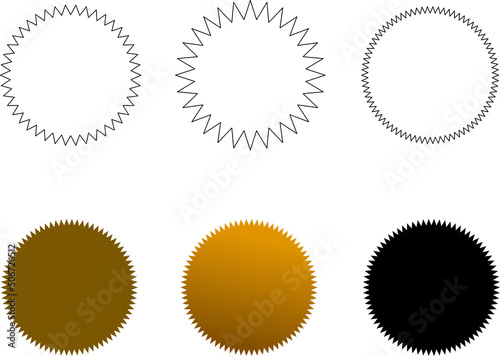 よく使う普通のギザギザ吹き出しセット