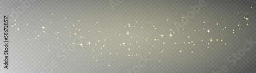Abstract sparkles isolated on a transparent background. Bokeh lights effect. Vector dust sparks and bright stars shine with special light effect. Christmas sparkling magical. Vector illustration