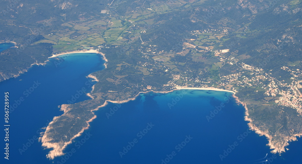 Naklejka premium corse occidentale ...vue aérienne