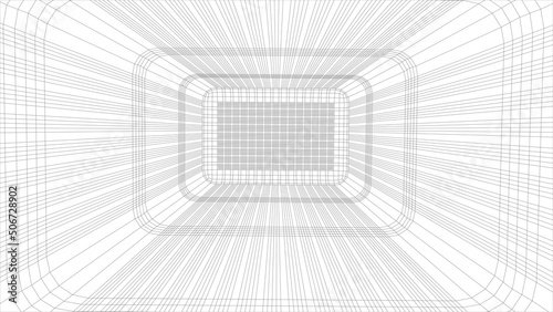 White space with perspective grid. Frame room. Vector perspective grid.