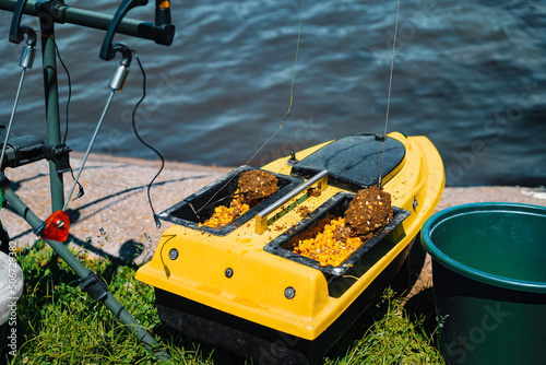 Foto Fishing bait in boat