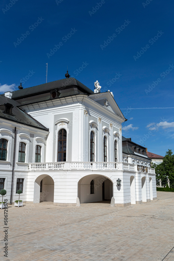 The Grassalkovich Palace in Bratislava on a sunny day
