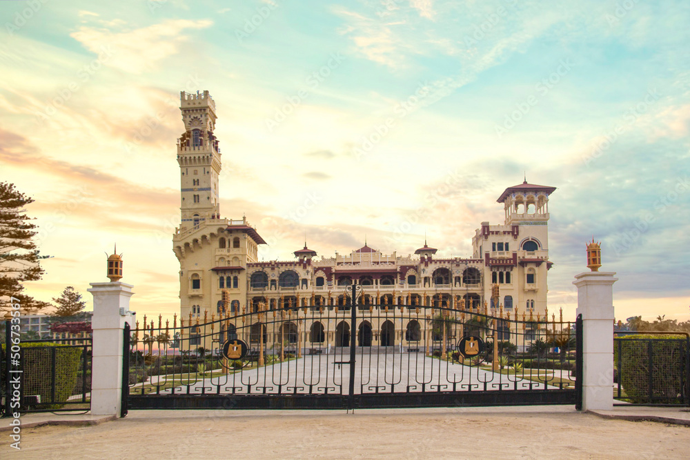 Fototapeta premium View of the Montaza Palace in Alexandria, Egypt