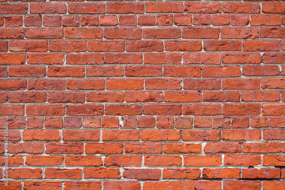 Fototapeta premium facade view of old brick wall background