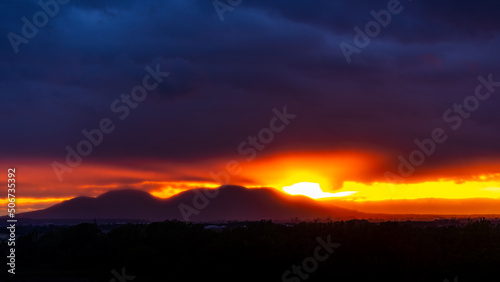 sunset on Mont St-Hilaire on a stormy evening  © santinovchphoto.com