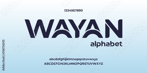 Wayan, modern creative alphabet with urban style template