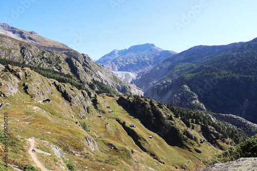 mountain with the aletsch glacier in the background © Sibylle