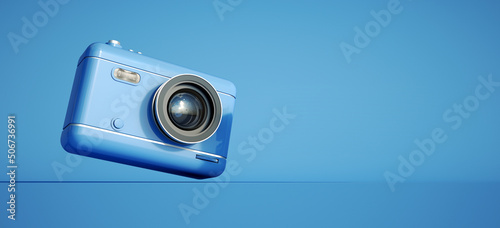 Photography camera blue