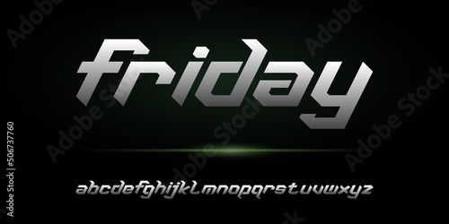 Sport elegant modern alphabet with urban style template